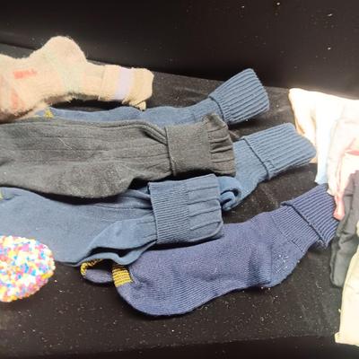 LADIES SOCKS, PANTIES, FLIP FLOPS AND CLOTH STORAGE BOX