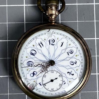 Pocket Watch Enamel Face 
