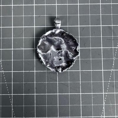 Silver Turquoise & Coral Pendant 
