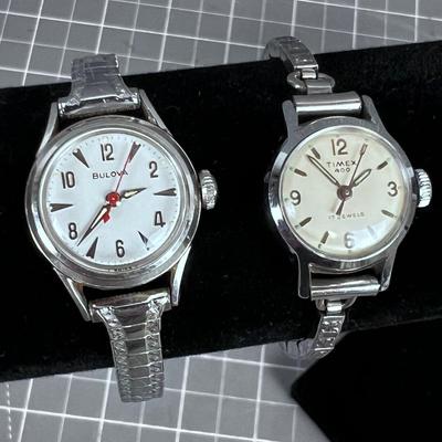 2 Ladies Watches; Bulova and TIMEX 
