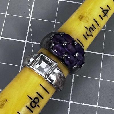 2 Silver Toned Rings 