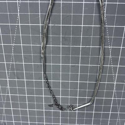 NEAT! 925 Liquid Silver and Turquoise Inlay Pendant