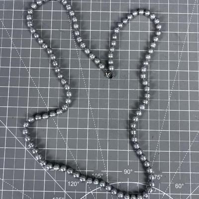 Stand of Pearls Gray  925 Clasp