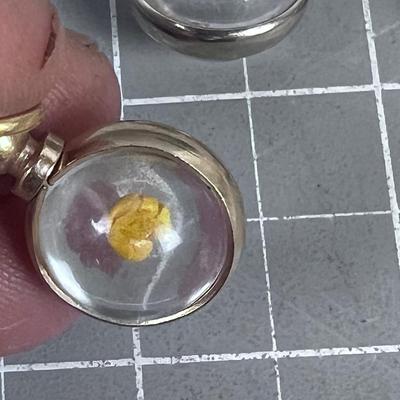 2 Pendants and a set of Screw Back MUSTARD SEED 