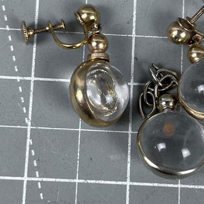 2 Pendants and a set of Screw Back MUSTARD SEED 