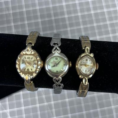 (3) Ladies Watches Gold Filled 