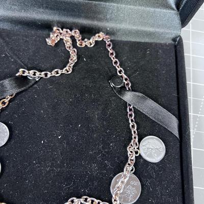 COIN Bracelet and Necklace in Presentation Box. 