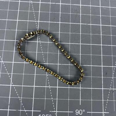 Gold Toned Tennis Bracelet 