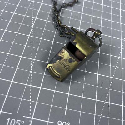 Brass Military Whistle 