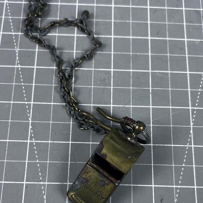 Brass Military Whistle 