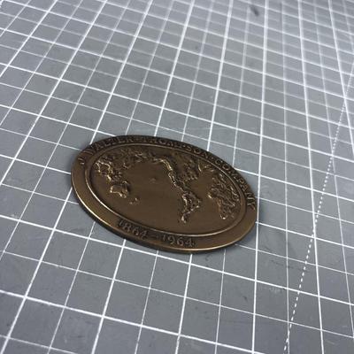 J. Walter Thompson Company BRASS Paper Weight 100 Year Anniversary 