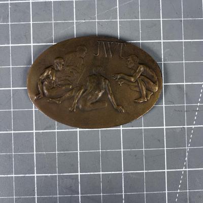 J. Walter Thompson Company BRASS Paper Weight 100 Year Anniversary 