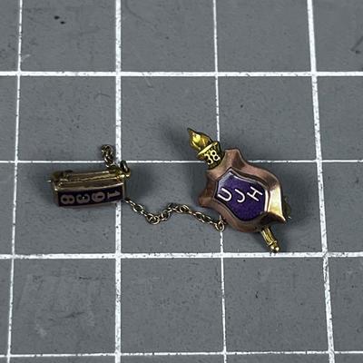 1938 UJH Pin, College or High School
