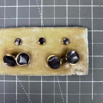 Antique HADLEY Cuff Links and Stud