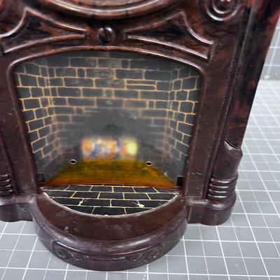 Fireplace Clock Vintage Electric