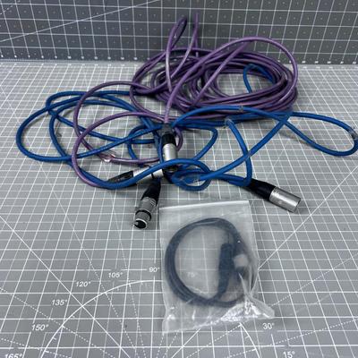 3 Pin Microphone and Amp Cables 