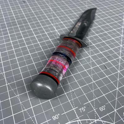 Hand Made Bowie Knife with Acrylic Handle