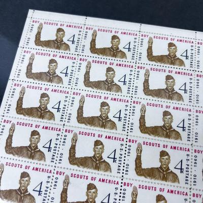 Set of Vintage Postage Stamp - 5 Boy Scouts of America 4 Cents 