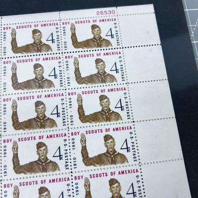 Set of Vintage Postage Stamp - 5 Boy Scouts of America 4 Cents 