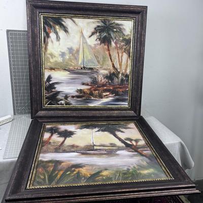 (2) Decorator Art for Sail Boats 