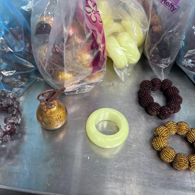 Fabulous Selection of Napkin Rings and Place Card Holder 6 Kinds plus the pear for placer card.