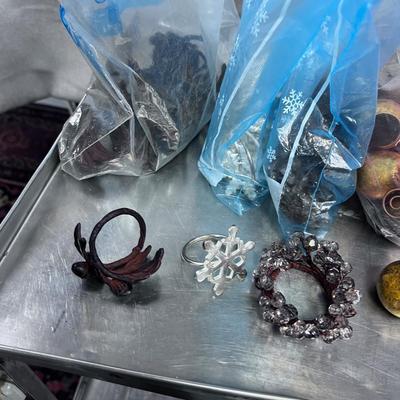 Fabulous Selection of Napkin Rings and Place Card Holder 6 Kinds plus the pear for placer card.