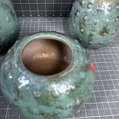 Stoneware Canister Set Turquoise Color