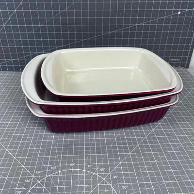 (3) Good Cook Essential Baking Pans NICE! Red