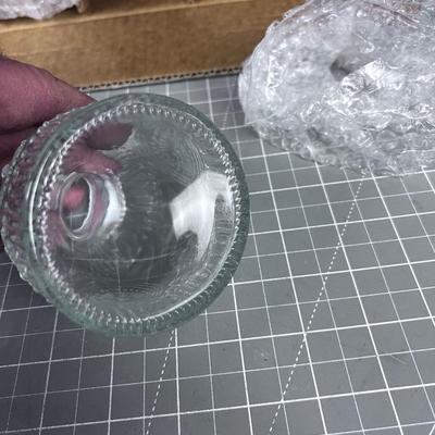 6 Glass Decorative Bottles NEW in the Box 
