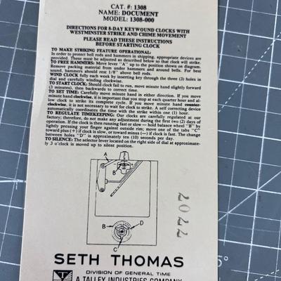 Seth Thomas Mantle Clock