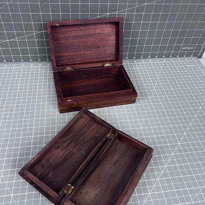 Carved Wood Keepsake Boxes, Treasure Chests 