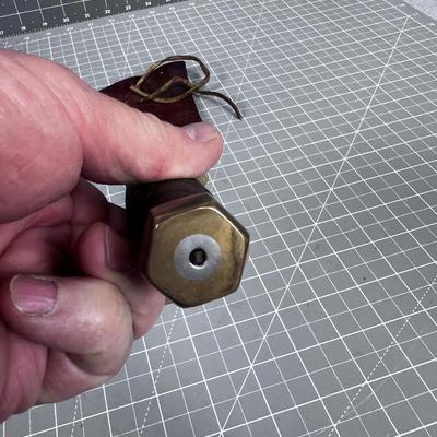Hand Made Hunting Knife with Stacked Leather Handle