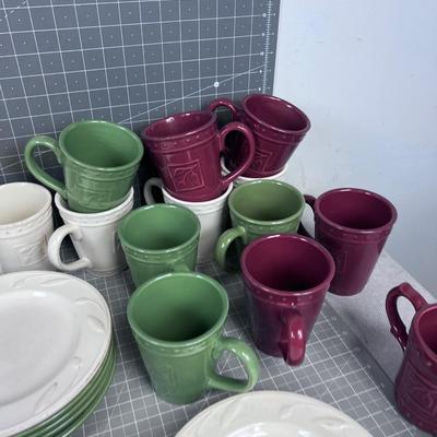 Mixed Sets of SORRENTO Dinnerware Dishes (Service for 12) 