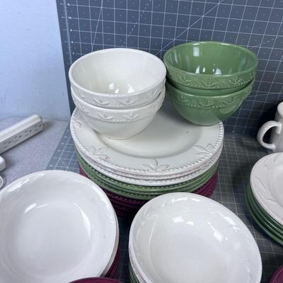 Mixed Sets of SORRENTO Dinnerware Dishes (Service for 12) 