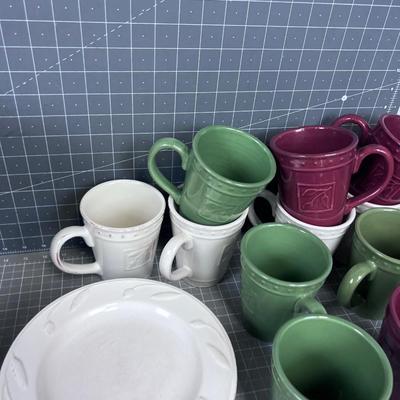 Mixed Sets of SORRENTO Dinnerware Dishes (Service for 12) 