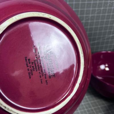 Three SORRENTO Mixing Bowls and Serving Bowl 