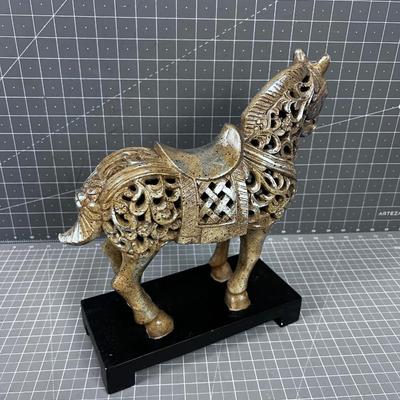 Asian Gold Toned Horse