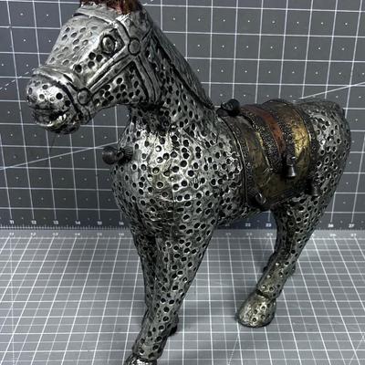 Asian Silver with Gold Toned Accents Horse