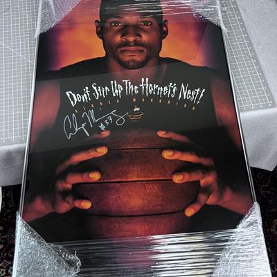 Alonzo Morning Autographed Poster Framed 