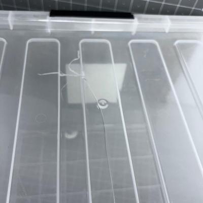 3 Clear Totes with Lids