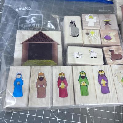 3 Nativity BLOCK SETS 