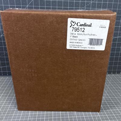 Pack of 1" Black 3-Ring Binders, NEW 
