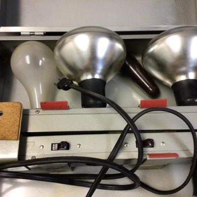 Vintage Camera Lighting Unit in Metal Case