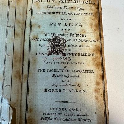 1792 Almanac