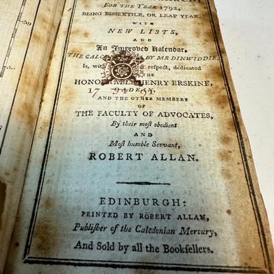 1792 Almanac