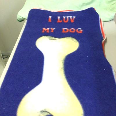 Two Vintage Table Clothes, Two Dog Blankets