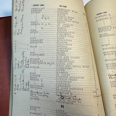 1912 Old Street Names of New Orleans