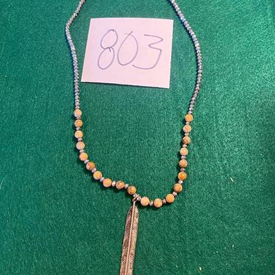 Feather Bead Necklace
