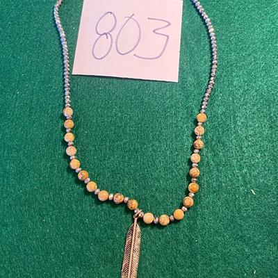 Feather Bead Necklace