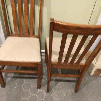 Two Wood Dinning Room Chairs